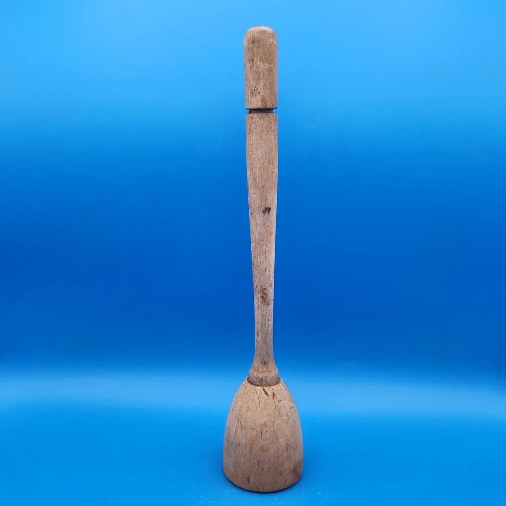 Vintage Primitive Rustic Farmhouse Wooden Potato Masher